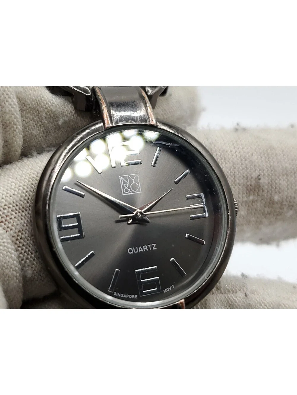 NY&C Quartz Watch Womens New Battery Black Tone 29mm